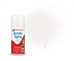 AD6022 Humbrol Spray Paint White Gloss 22 (Acrylic)