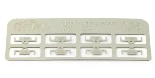 RS-213HB Photo etched spacers for axles H 0.25mm 4 x front & rear RS-213HB Photo etched spacers for axles H 0.25mm 4 x front & rear