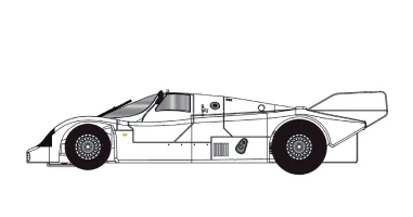 BRM190	Porsche 962C FULL WHITE KIT with new preassembled aluminum racing chassis