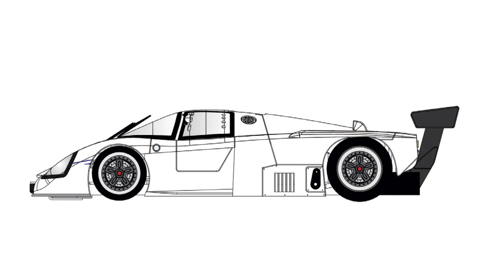 BRM191 Toyota 88C FULL WHITE KIT with new preassembled aluminum racing chassis