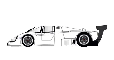 BRM191 Toyota 88C FULL WHITE KIT with new preassembled aluminum racing chassis