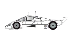 BRM192 Sauber C9 FULL WHITE KIT with new preassembled aluminum racing chassis