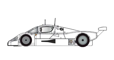 BRM192 Sauber C9 FULL WHITE KIT with new preassembled aluminum racing chassis