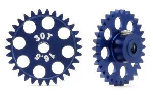MR6130R MRSLOTCAR SIDEWINDER GEAR "ERGAL" 30T X 16.5MM FOR 3/32" AXLE BLUE ANODIZED