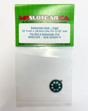 MR6232R MRSLOTCAR Sidewinder Gear Ergal 32 toothx18mm