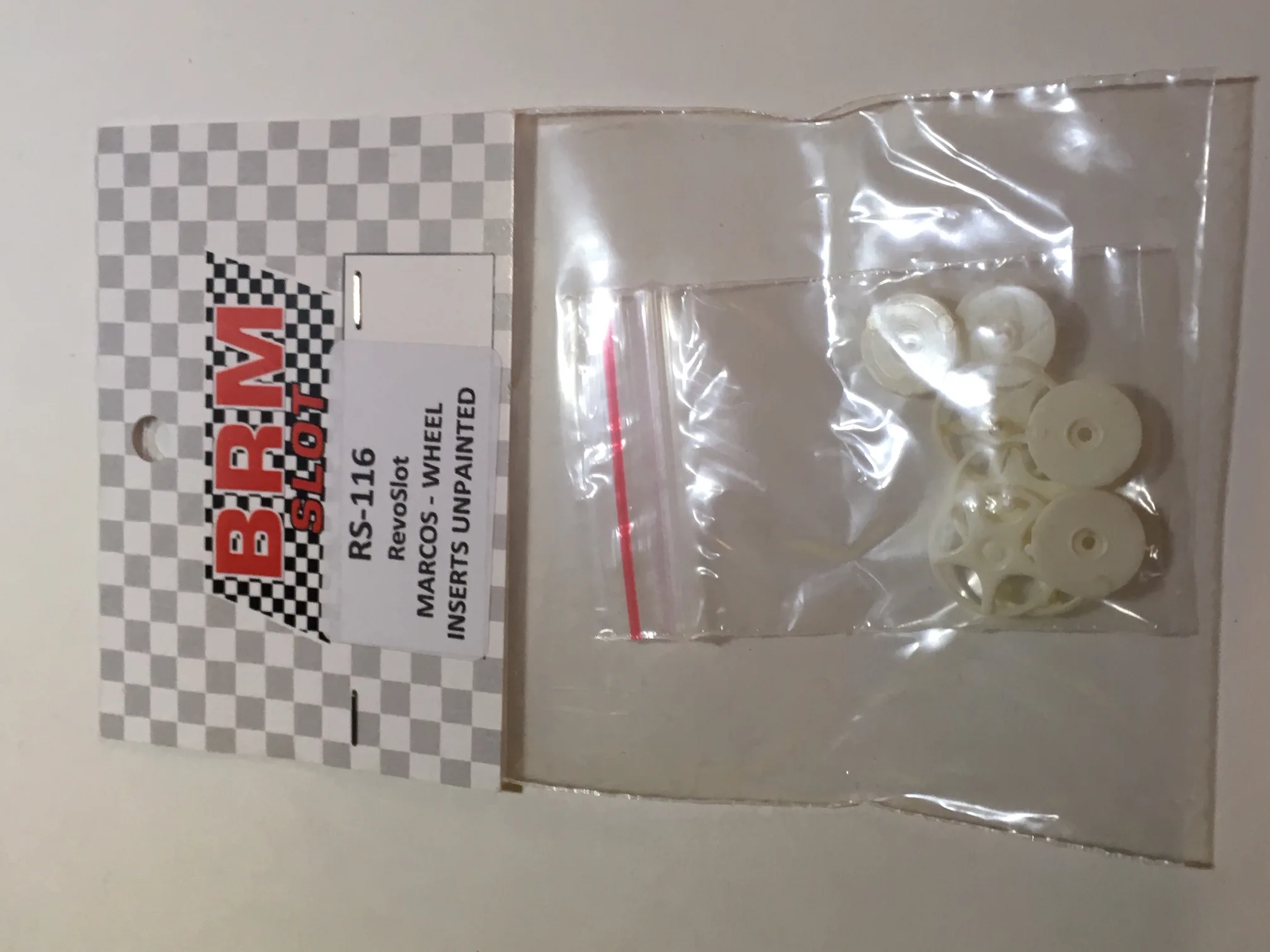 RS-116 Marcos Wheel inserts x 4 unpainted.