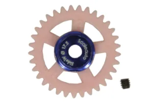 SC-1153 Nylon Spur Gear 33t diam 17.5mm, pink, for 3/32" axles.