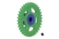 SC-1154 Nylon Spur Gear 34t diam 17.5mm green, for 3/32" axles.