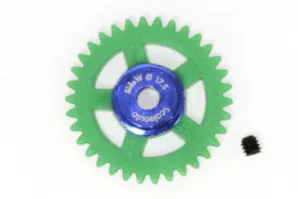 SC-1154 Nylon Spur Gear 34t diam 17.5mm green, for 3/32" axles.