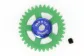 SC-1154 Nylon Spur Gear 34t diam 17.5mm green, for 3/32" axles.