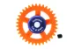 SC-1155 Nylon Spur Gear 35t. dia 17.5mm, fits 3/32" axle, orange