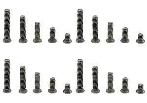 SC-5121 Titanium Chassis Screws (20) M2, Four Sizes