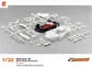 SC-6152 1:32 scale Corvette C7R white kit.