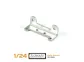 SC-8141c Adjustable Axle mount front. Steel 12mm