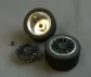 S-042SS Rear hubs and sponge tires 25mm x 15mm for Megane.