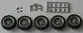 S-124 BRM 1/32 full set (25 x 7) classic wheels/tires
