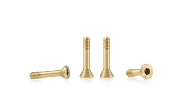 S-134A2 Metric brass screw “extra small” sink head 3.8mm x 9.2mm – LONG (x6)