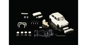 S-401ABB A112 ABARTH – Full white body kit with lexan cockpit + wheel inserts – “MODERN BODY STYLE”