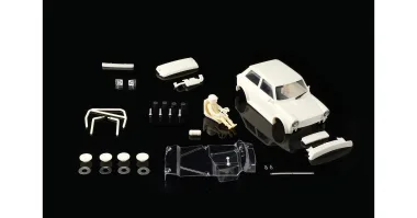 S-401ABB A112 ABARTH – Full white body kit with lexan cockpit + wheel inserts – “MODERN BODY STYLE”
