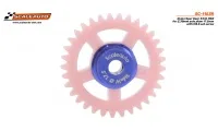 SC-1153R Nylon Spur Gear 33t diam 17.5mm, pink, for 3/32" axles.
