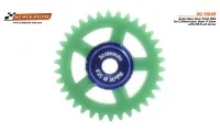 SC-1154R Nylon Spur Gear 34t diam 17.5mm green, for 3/32" axles.