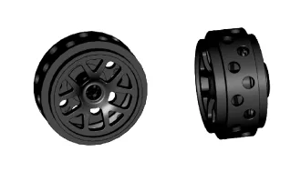 W17308215-3D 3D Ø17.3x8.2x1.5mm wheels, (2x)